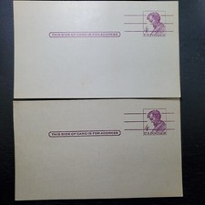 Lot of 2 UX48 Abraham Lincoln 4 Cent Postal Cards