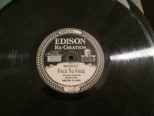 Edison Diamond Disc 78 RPM Record #80224-L FACE TO FACE & LET US HAVE PEACE