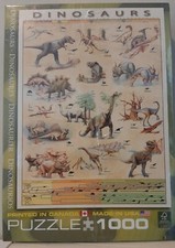 Dinosaurs Jigsaw Puzzle 1000 pieces Made in the USA New / Sealed by Eurographics