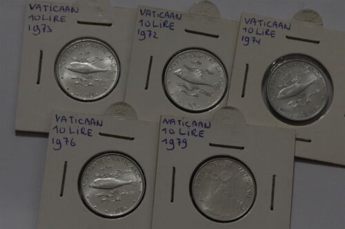 🧭 🇻🇦 VATICAN 10 LIRE FROM 1970'S B63 #222 CAR
