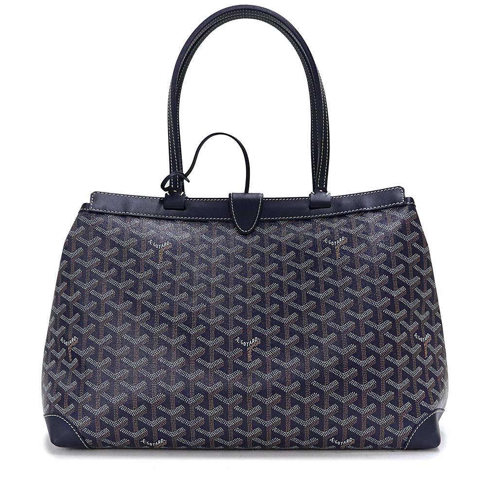 GOYARD Belle Chasse Beyond PM Tote in Navy Blue Goyardine Canvas BELBIAPMLTY