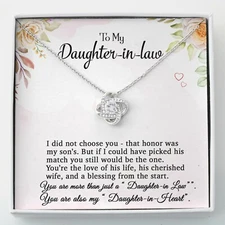 To My Daughter-In-Law Necklace, Gift For Daughter In Law, Daughter In Law Gift