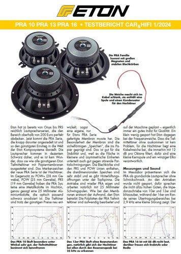 Eton PRA10 10cm 2-Wege Komponenten Auto Lautsprecher " Engineered in Germany " - Bild 13 von 13