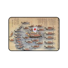 Japanese fleet of Kuki Yoshitaka 1593 Premium Desk Mat Mouse Pad Multiple Sizes