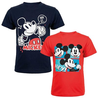 Mickey Mouse Kids 100% Cotton Iconic Print T-Shirt