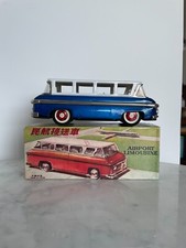VINTAGE AIPORT LIMOUSINE FRICTION TIN TOYS SHANGAI  1950 1960