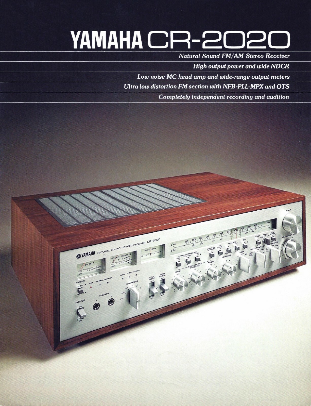 High resolution scans of the very rare brochure for Yamaha CR-2020 receiver 