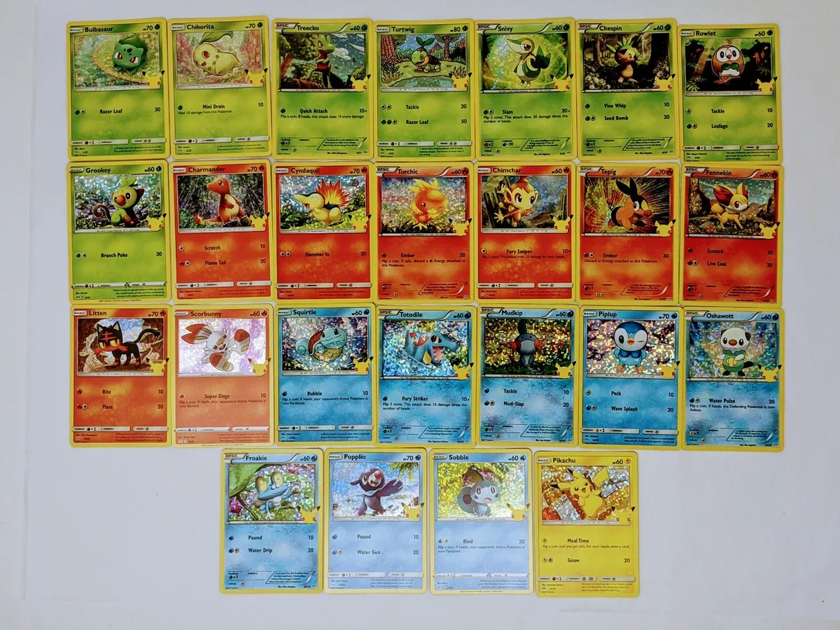 2021 Pokemon McDonalds 25th Anniversary Cards All 50 HOLO &Non Complete  your Set