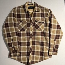 Vintage Flannel Shacket Northwest Territory Men  s L Quilted Shirt Jacket Taiwan