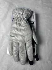 HEAD Womens Waterproof White Hybrid Gloves Size Medium