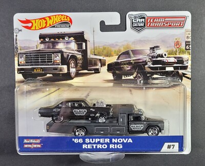 Hot Wheels Car Culture Team Transport '66 Super Nova Retro Rig Black Hole -NIB