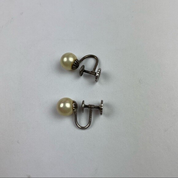 Vintage Marvela Pearl Screw On Clip On Earrings Women… Gem