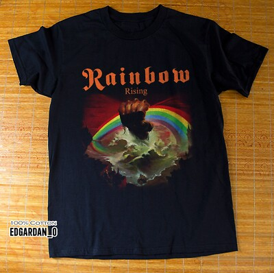 #ad #ad Rainbow Rising Album Heavy Metal Band Black Unisex T shirt Size S 5XL $24.69