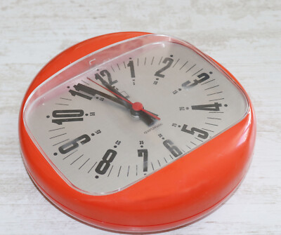 70s Space Age BUBBLE Wall CLOCK - SHG Germany Panton Pop Mid Century Atomic Uhr