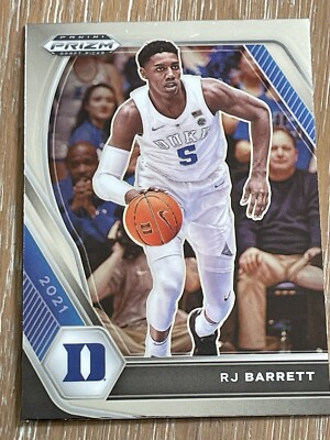 Basketball Player Duke Rj Barrett Jersey 2021 Panini Prizm Draft Picks  Silver RJ Barrett Duke Basketball Card #95
