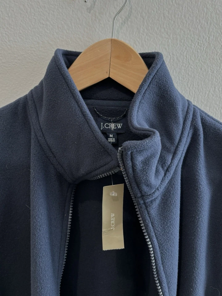 Chaqueta con cremallera polar azul marino J Crew, mediana Foto 4 de 4