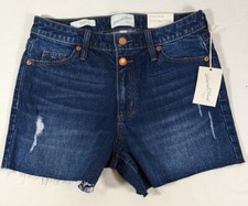 UNIVERSAL THREAD Wmn Dark Vintage Stretch Cut-Off Dist Midi Jean Shorts sz 2 NWT