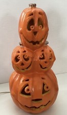 Vintage 19 inch lighted stacked Halloween   jack-o  -lantern