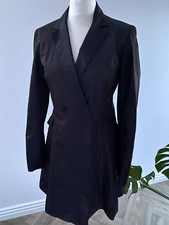 Cabbages & Roses Two Tone Taffeta Frock Coat Jacket Size Uk 10 Made In Uk