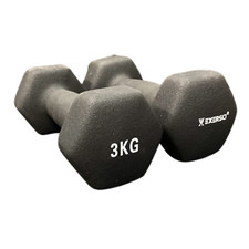 Image of Exersci Black Neoprene Dumbbells 0.5-10kg Weights Pair Fitness Yoga Gym Dumbbell