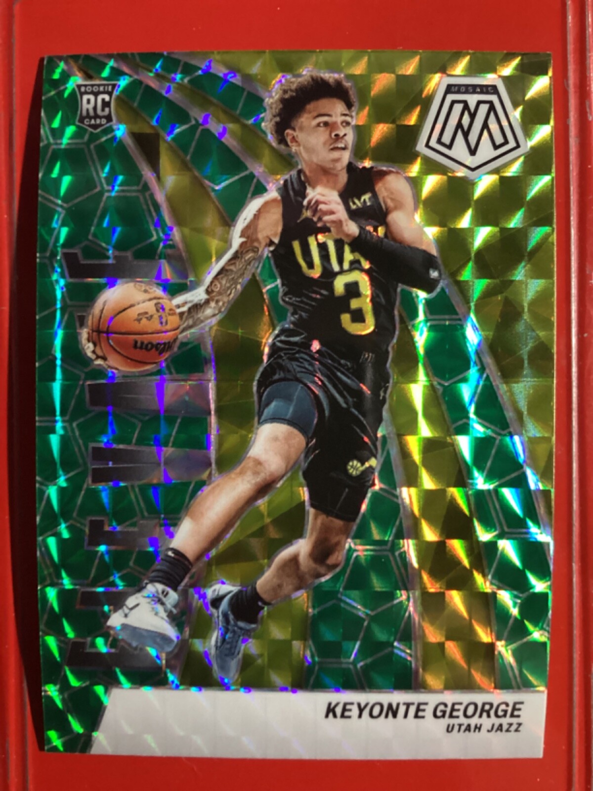 2023-24 Panini Mosaic Keyonte George ELEVATE Green Rookie (RC) #22 Jazz