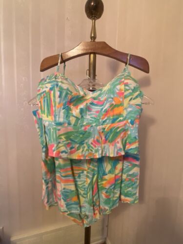 Lilly Pulitizer swimware eye catching top and bottom size 10 - Afbeelding 1 van 9