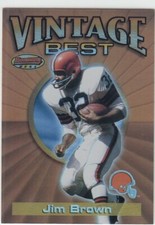 2001 Jim Brown Bowman's VINTAGE BEST Insert - JB Cleveland Browns