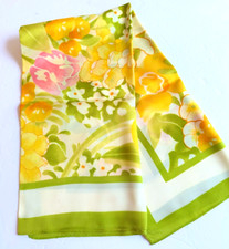 Signed Avon SN Kent Bright Multicolor Scarf Made In Japan Vintage