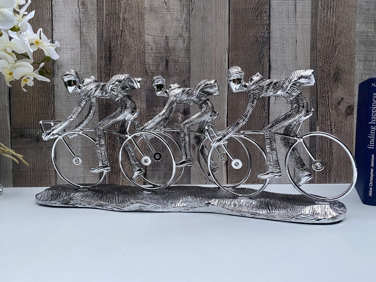Cyclist Figure Sculpture Figurine Peloton Statue Cycling Bicycle