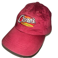 Raising Cane’s Chicken Fingers Hat Cap Adjustable Strapback Maroon One Love LA