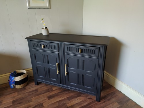Sideboard, schwarz matt