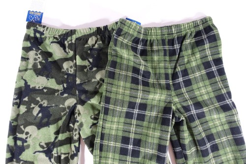 Mad Dog 2 Pair Microfleece Pajama Pants Boys XS Camouflage Skulls Plaid NWT - Picture 2 of 6