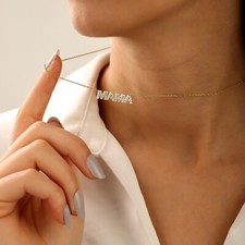 Dainty Pave MAMA Necklace, Mom Gift, Name Necklace,Mothers Necklace,Mother's Day