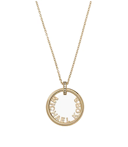 MICHAEL KORS Collana MICHAEL KOR MK Logo Oro Giallo S Acciaio Cristalli MKJ7994710 + SCATOLA MK