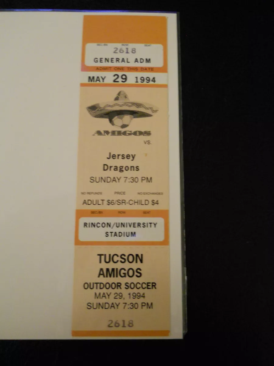 Soccer Original Vintage Sports Ticket Stubs 1994