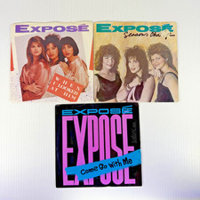 Expose Set Of 3 Vinyl 45 Record When I Looked At Him Seasons Change + 1 More