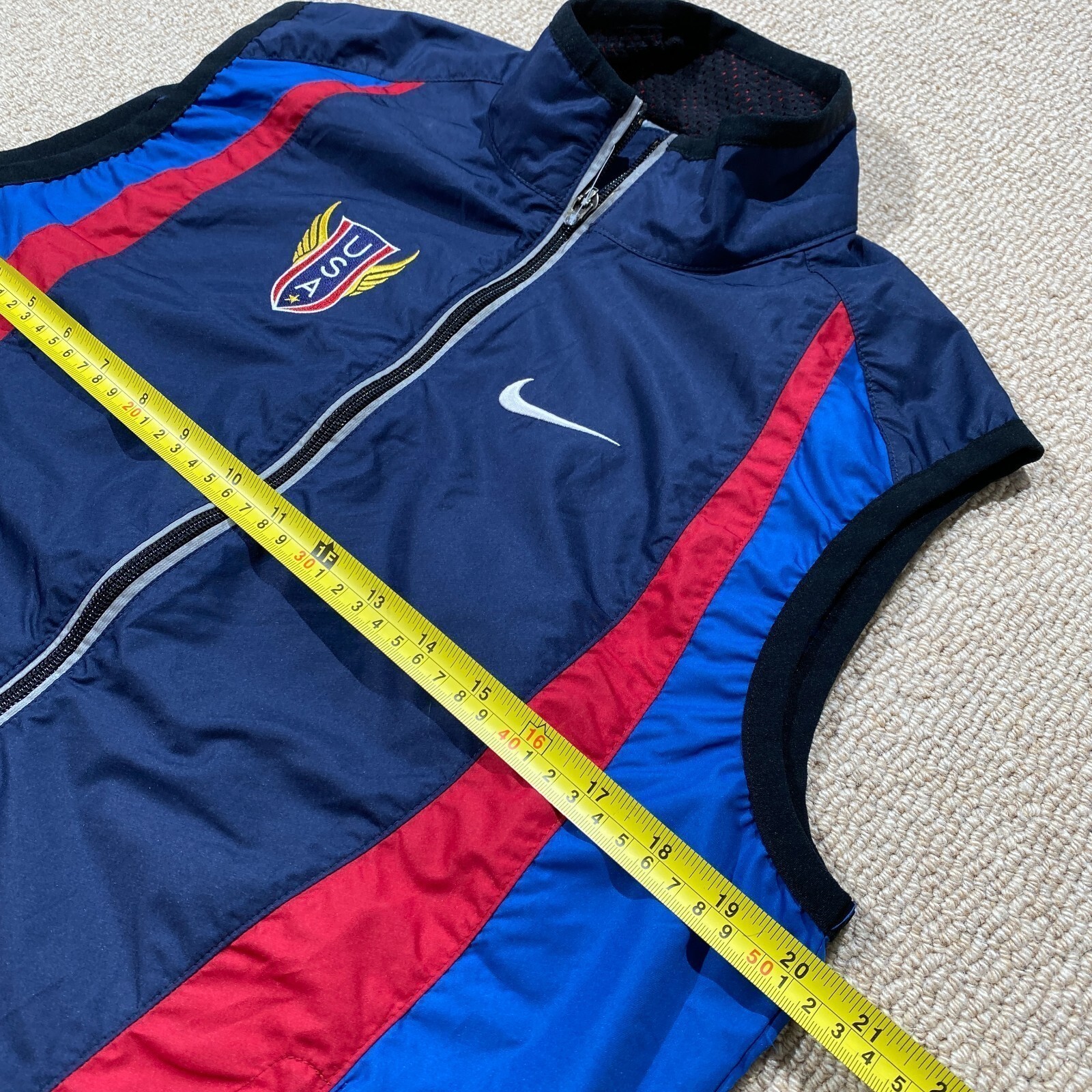 Nike Gilet Womens Large UK 12 14 Blue Running USA Track & Field Olympics Vest image 6