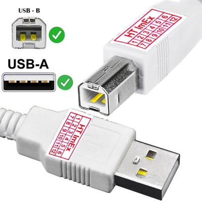 Weiß USB Anschlusskabel Drucker Scanner für EPSON Stylus Photo 1290, R285, 2100