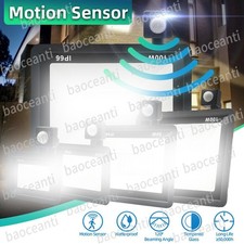 LED Floodlight Motion Sensor 10W-200W Security Outdoor PIR Flood Light Garden UK