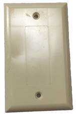 Blank Ivory Single Gang Wall Plate Electrical Outlet Switch Cover Plastic