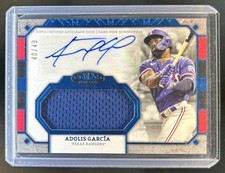 2024 Topps Tier One Adolis Garcia Auto Relics Jumbo Jersey Blue #/49 Rangers