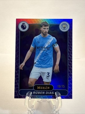 2026 Topps Merlin Premier League Rúben Dias Purple Mojo /75 #130 Manchester City