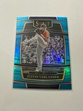 2022 Panini Select - Concourse Justin Verlander #80 Light Blue Prizm /149