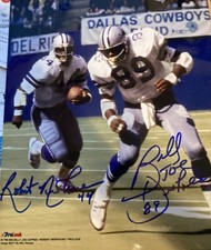 ROBERT NEWHOUSE & BILLY JOE DUPREE SIGNED/AUTOGRAPH 8x10 DALLAS COWBOYS COA
