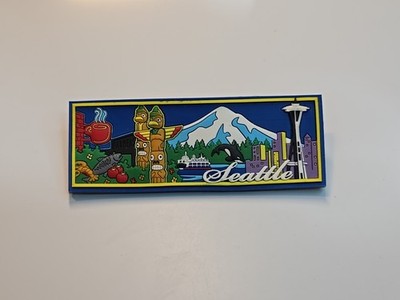 Seattle Travel Souvenir Fridge Magnet Flexible Washington Landmarks