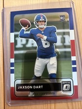 2025 Donruss Optic - Jaxson Dart 2015 Retro #2 SP - Rookie Giants Red White Blue