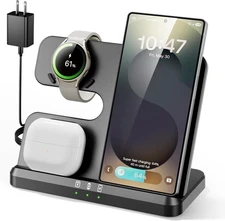 3 in 1 Charging Station for Samsung, Wireless Phone and Watch Charger for Galaxy