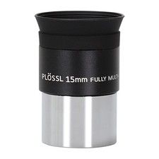 1.25" Plossl 15mm Eyepiece 50  Wide Field FMC Green Coated Optical Glass