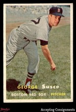 1957 Topps #229 George Susce RED SOX EX - EX/MT
