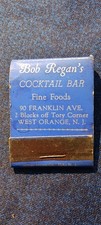 BOB REGAN'S....COCKTAIL BAR....WEST ORANGE NJ....60S 70S....UNSTRUCK MATCHBOOK